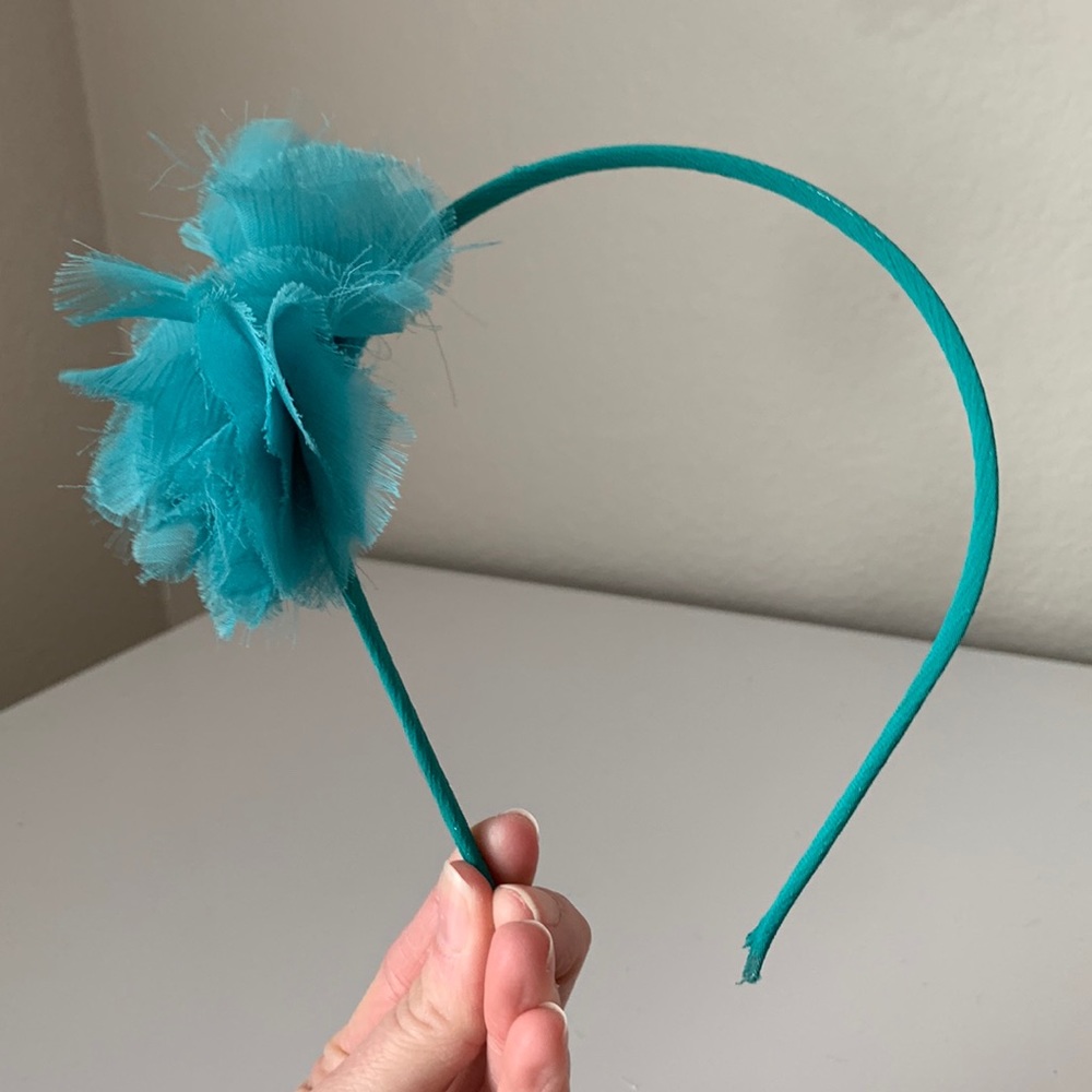 Teal Flower Headband